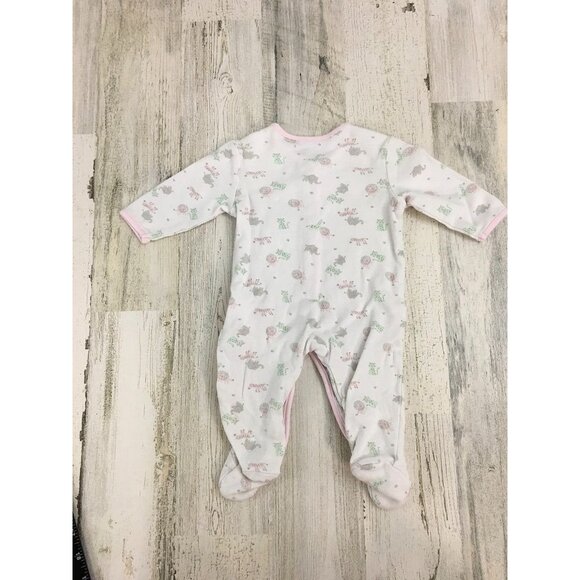 Cotton Juice 0 to 3 M Baby Girls Footie Set of 2 Pink Gingham - Picture 11 of 14